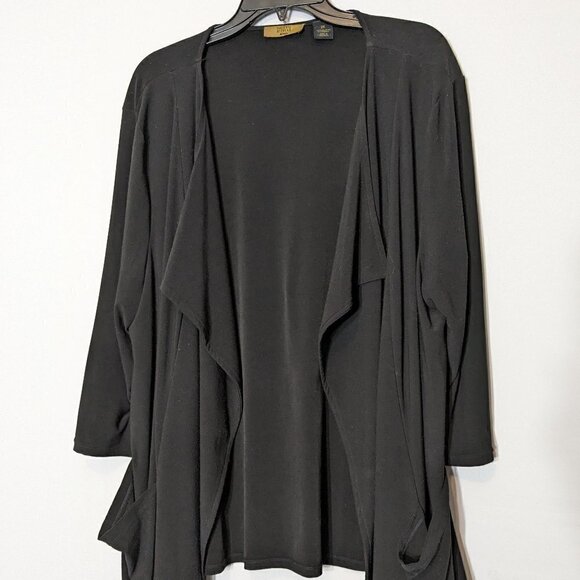 WOMEN'S "Valerie Stevens" Black, Open, High-Low Tunic; 3/4 Sleeves; Size 2X - Picture 3 of 5